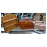 Sewing baskets and thread rack