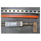 yard stick, hillbilly putter and a piece of strut