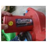 Baseball pitching machine with stand and balls