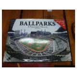 Baseball fans - Babe Ruth picture, bat and ball wall hanger, ballpark book, tin picture