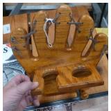 Baseball fans - Babe Ruth picture, bat and ball wall hanger, ballpark book, tin picture