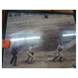 Baseball fans - Babe Ruth picture, bat and ball wall hanger, ballpark book, tin picture