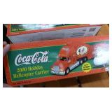 2004 Mickey Mouse and Coca-Cola Semi Truck and 2000 Coke Helicopter carrier - both light up