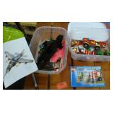 Lego set 4208 fire truck and Block Tech fighter jet