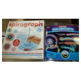 Activity lot - Spirograph, glo lanyards, origami, sand art, scissors, slime jellies