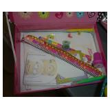 Girls bracelets (guessing 75) sketchbook, LOL Surprise dolls in carry case
