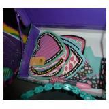 Girls bracelets (guessing 75) sketchbook, LOL Surprise dolls in carry case