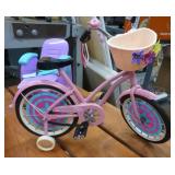 American Girl picnic table, lounger, bath tub and bicycle