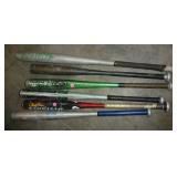 SIX aluminum baseball bats