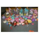 Group of My Little Pony and other dolls and accessories