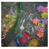 Large group of girls hair barettes, clips, bracelets, rings, sunglasses etc