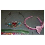 Large group of girls hair barettes, clips, bracelets, rings, sunglasses etc