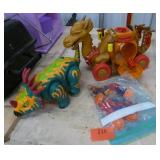 Fisher Price Trojan horse dragon and Dinosaur (battery operated)