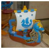 Large Dragon ship and small dragon ship both by Mattel