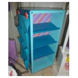 American Girl wardrobe closet, food stand, egg chair