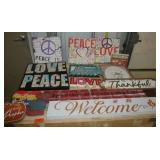 Large group of wall hanging décor