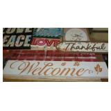 Large group of wall hanging décor