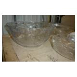 3 Plastic Punch/Party Bowls and a Corelle bowl
