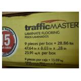 6-1/2 cases of trafficMaster laminate flooring 23.91 square ft per box