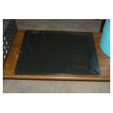 Hallway table 12 inches wide x 48 long, has 3 glass inserts