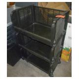3 level storage container on wheels