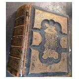 19th Century Pictorial Family Bible with Ephemera