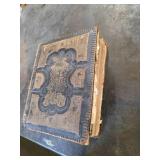 19th Century Pictorial Family Bible with Ephemera