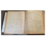 19th Century Pictorial Family Bible with Ephemera