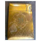Antique Gold cigarette case and lighter