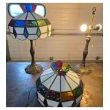 2 Stain-Glass Lamps