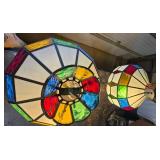 2 Stain-Glass Lamps