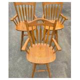 Oak Swivel bar stools