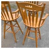 Oak Swivel bar stools