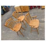 Oak Swivel bar stools