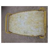 Yellow Vintage Metal Kitchen Cart