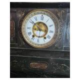 Seth Thomas (American) Black Slate Mantel Chime Clock