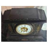 Seth Thomas (American) Black Slate Mantel Chime Clock