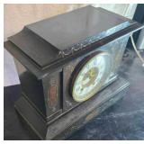 Seth Thomas (American) Black Slate Mantel Chime Clock