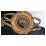 Sevres Type 19th Century Cobalt-blue gilded antique porcelain vases w/ Ormolu mounts