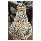 Vtg BOHO Hanging Sea Shell Plant Holder