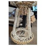 Vtg BOHO Hanging Sea Shell Plant Holder