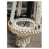 Vtg BOHO Hanging Sea Shell Plant Holder