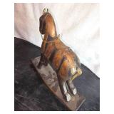 Antique hand-carved rocking horse, likely of Indonesian origin