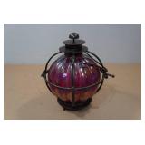 Crackle Glass Candle Holder