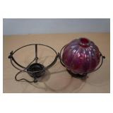 Crackle Glass Candle Holder