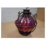 Crackle Glass Candle Holder