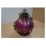 Crackle Glass Candle Holder