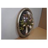 Ornate Bubble Dome Glass Oval Picture Frame