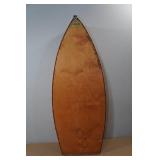 Vintage 32" Woven Reed Boat Wall Shelf