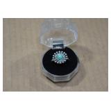 Silver Tone Turquois Ring